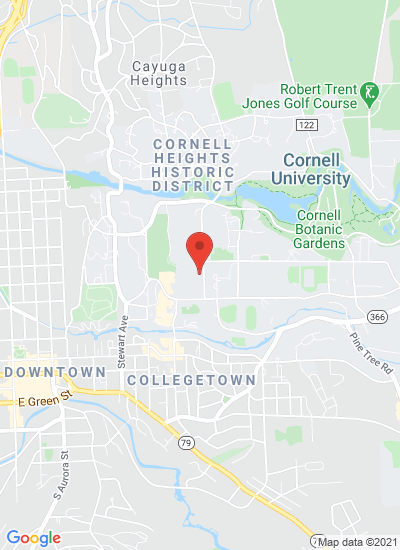 Map showing Ithaca, United States