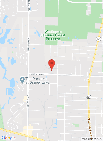 Map showing Waukegan, United States