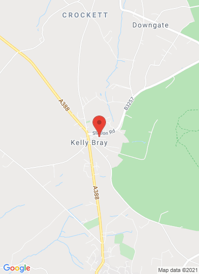 Map showing Callington, United Kingdom