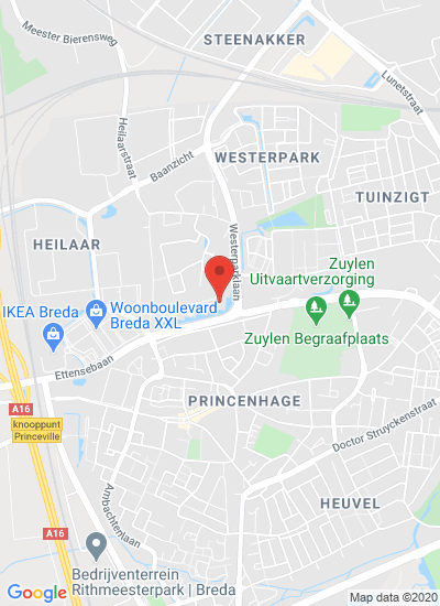 Map showing Breda, Netherlands