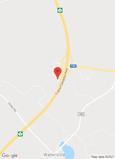 Map showing Waterville, Canada