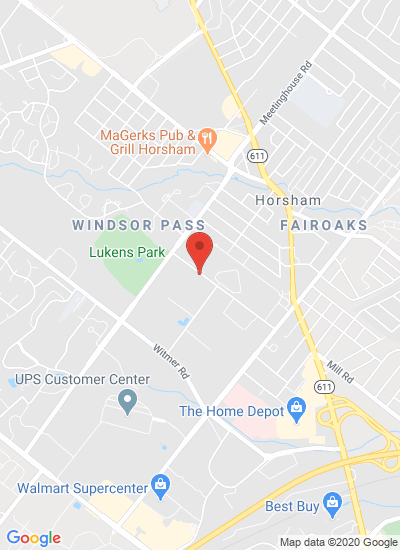 Map showing Horsham, United States