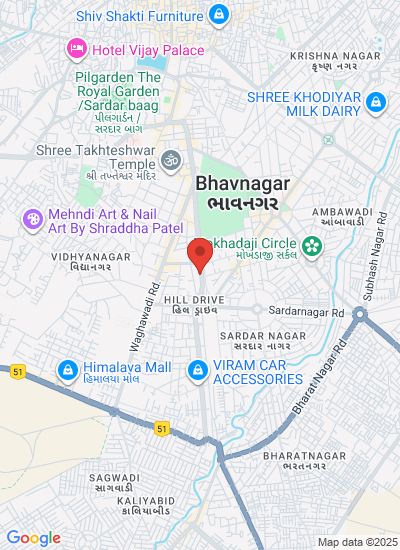 Map showing BHAVNAGAR, India