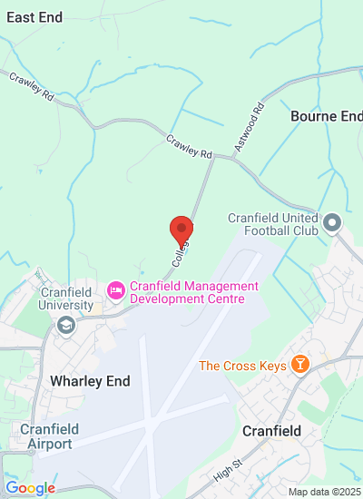 Map showing Cranfield, United Kingdom