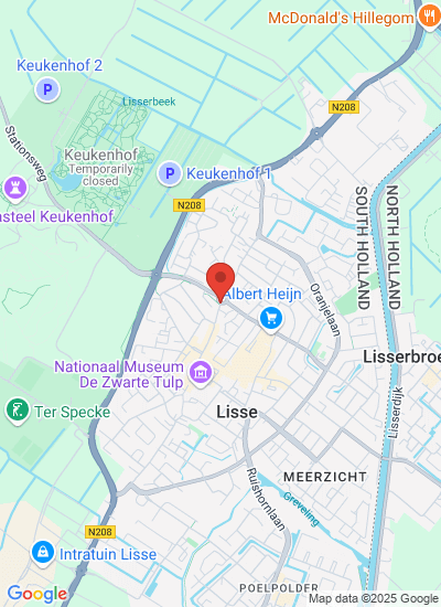 Map showing Lisse, Netherlands