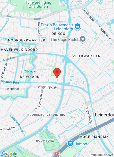 Map showing Leiden, Netherlands