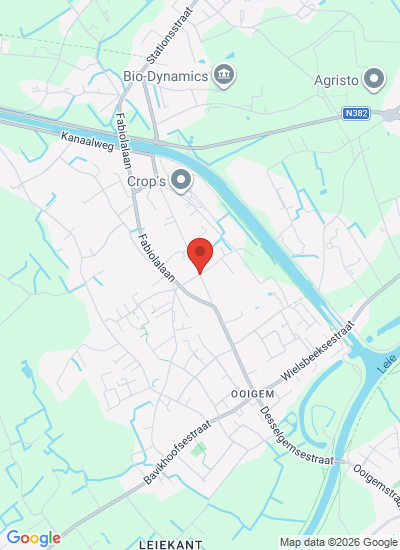 Map showing Ooigem, Belgium