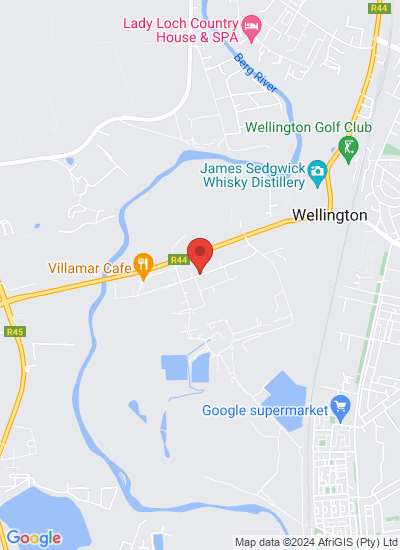 Map showing Wellington, South Africa