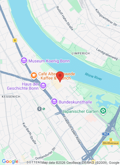 Map showing Bonn, Germany
