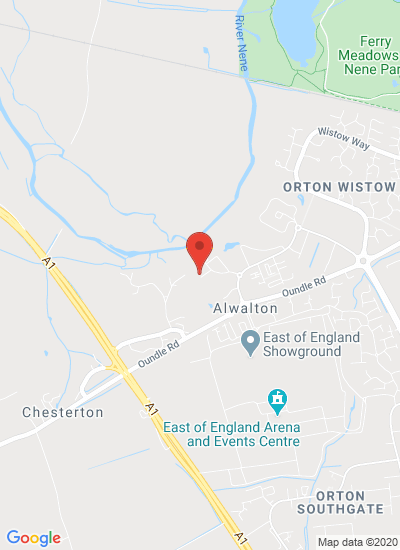 Map showing Peterborough, United Kingdom