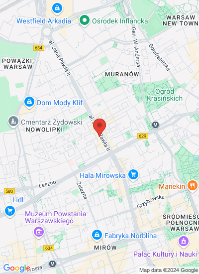 Map showing Warszawa, Poland