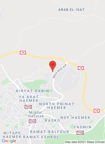 Map showing Migdal Haemek, Israel