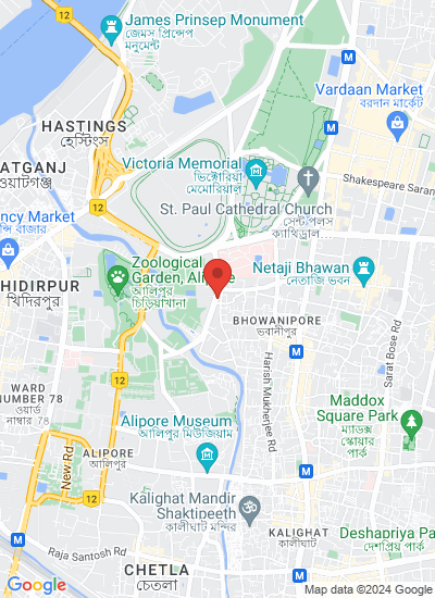 Map showing Kolkata, India