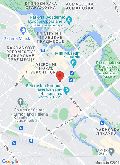 Map showing Cherven, Belarus