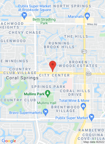 Map showing Coral Springs, United States