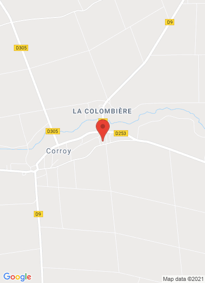 Map showing Corroy, France