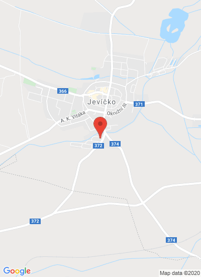 Map showing Jevicko, Czechia