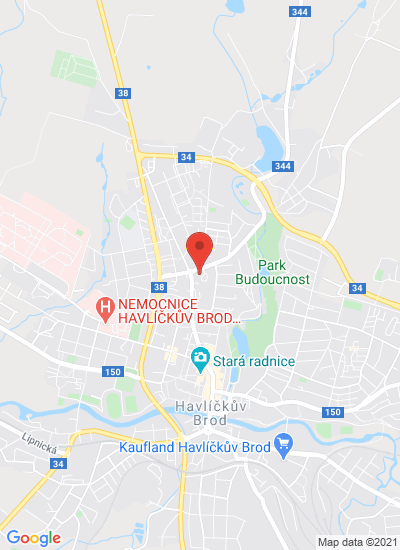 Map showing Havlíčkův Brod, Czechia