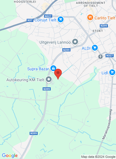 Map showing Tielt, Belgium