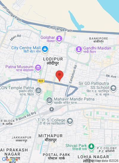 Map showing Patna, India
