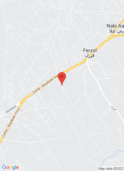 Map showing Zahle-Lebanon, Lebanon