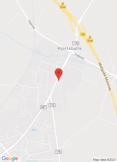 Map showing Give, Denmark