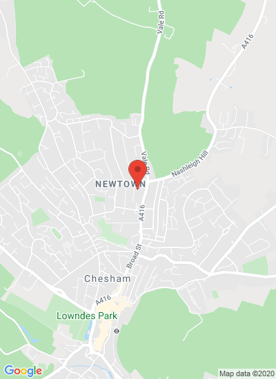 Map showing Chesham, United Kingdom