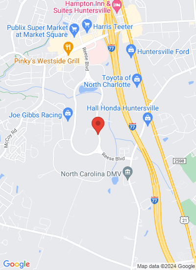Map showing Huntersville, United States