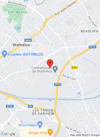 Map showing Wattrelos, France