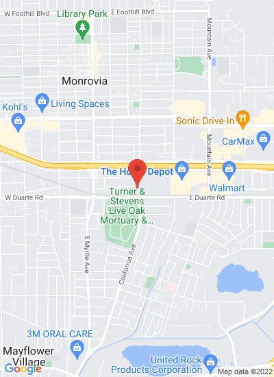 Map showing Monrovia, United States