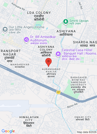 Map showing Lucknow, India