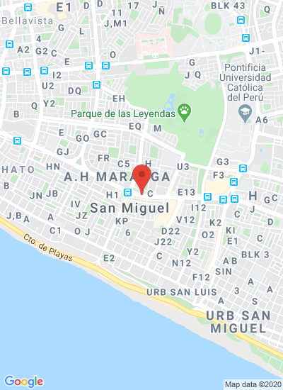 Map showing Lima, Peru
