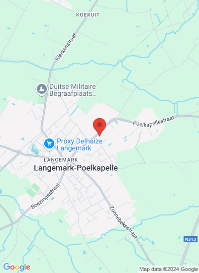 Map showing Langemark, Belgium
