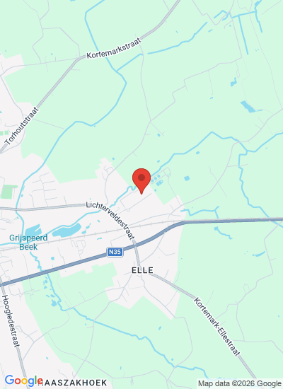Map showing Kortemark, Belgium