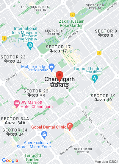 Map showing Ludhiana, India