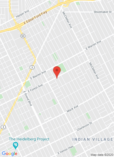 Map showing Detroit, United States