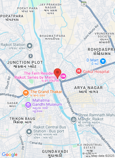 Map showing Rajkot, India