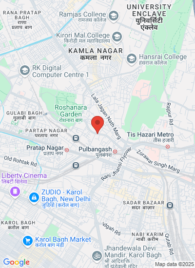 Map showing Subzi Mandi, India