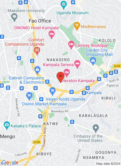 Map showing Kampala, Uganda