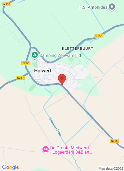 Map showing Holwerd, Netherlands