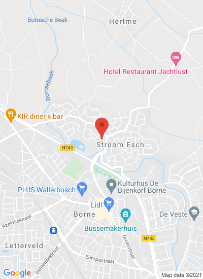 Map showing Borne, Netherlands