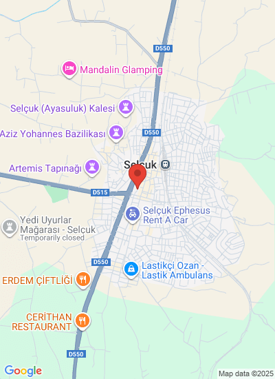 Map showing Selcuk, Türkiye