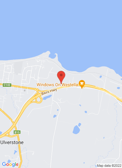 Map showing Ulverstone, Australia