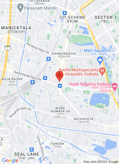 Map showing Kolkata, India