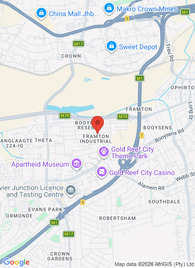 Map showing Gauteng, South Africa
