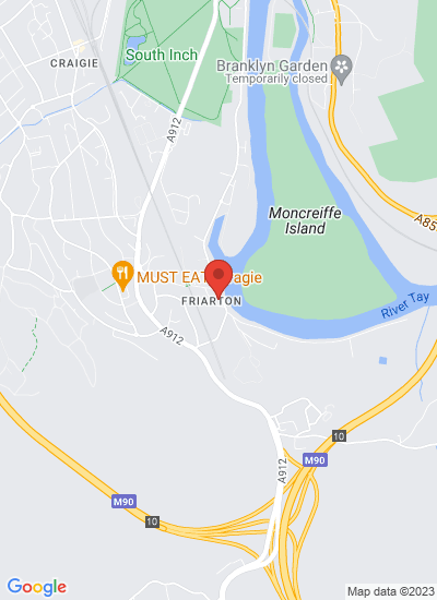 Map showing Perth, United Kingdom