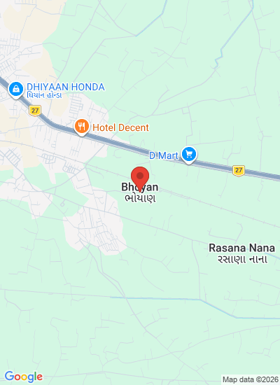 Map showing Gujrat, India