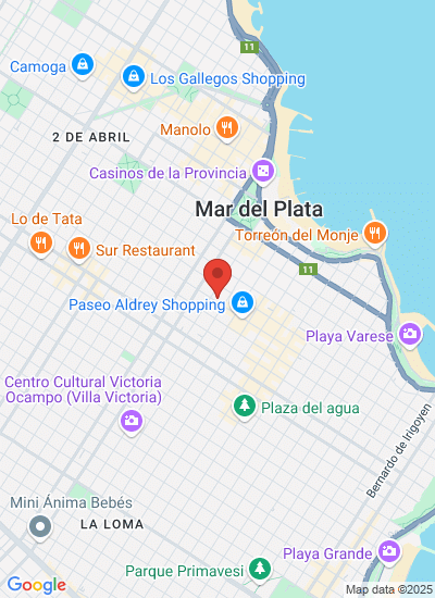 Map showing MAR DEL PLATA BUENOS AIRES,, Argentina