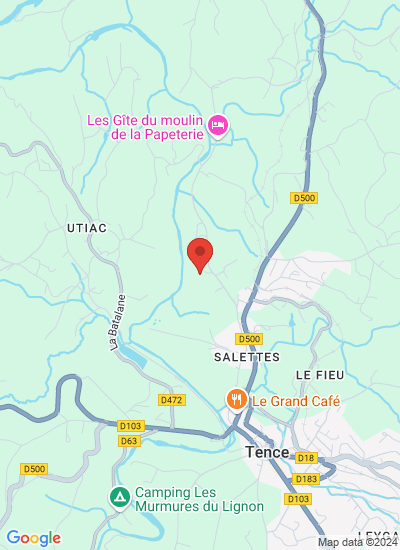 Map showing Tence, France