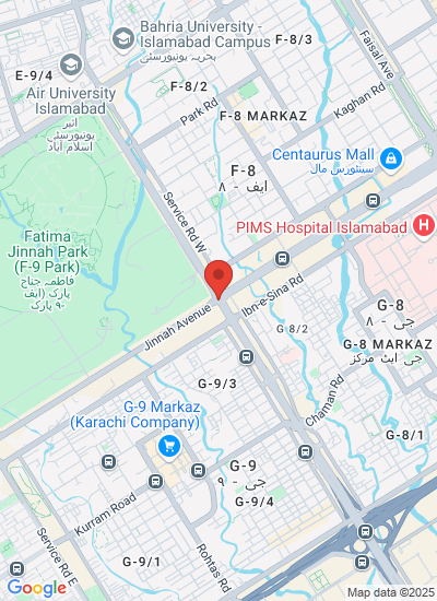Map showing Islamabad, Pakistan